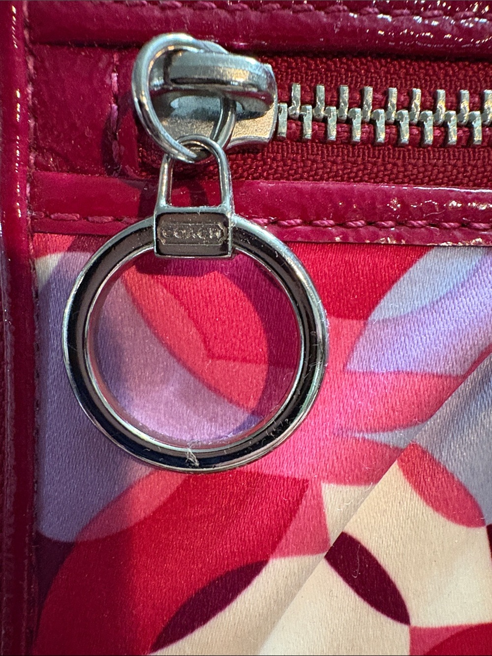COACH Poppy Y2K Op Art Optic Wristlet Wallet - Picture 9 of 14